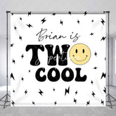 Aperturee - Aperturee Lightning Print Two Cool Custom Name Birthday Backdrop